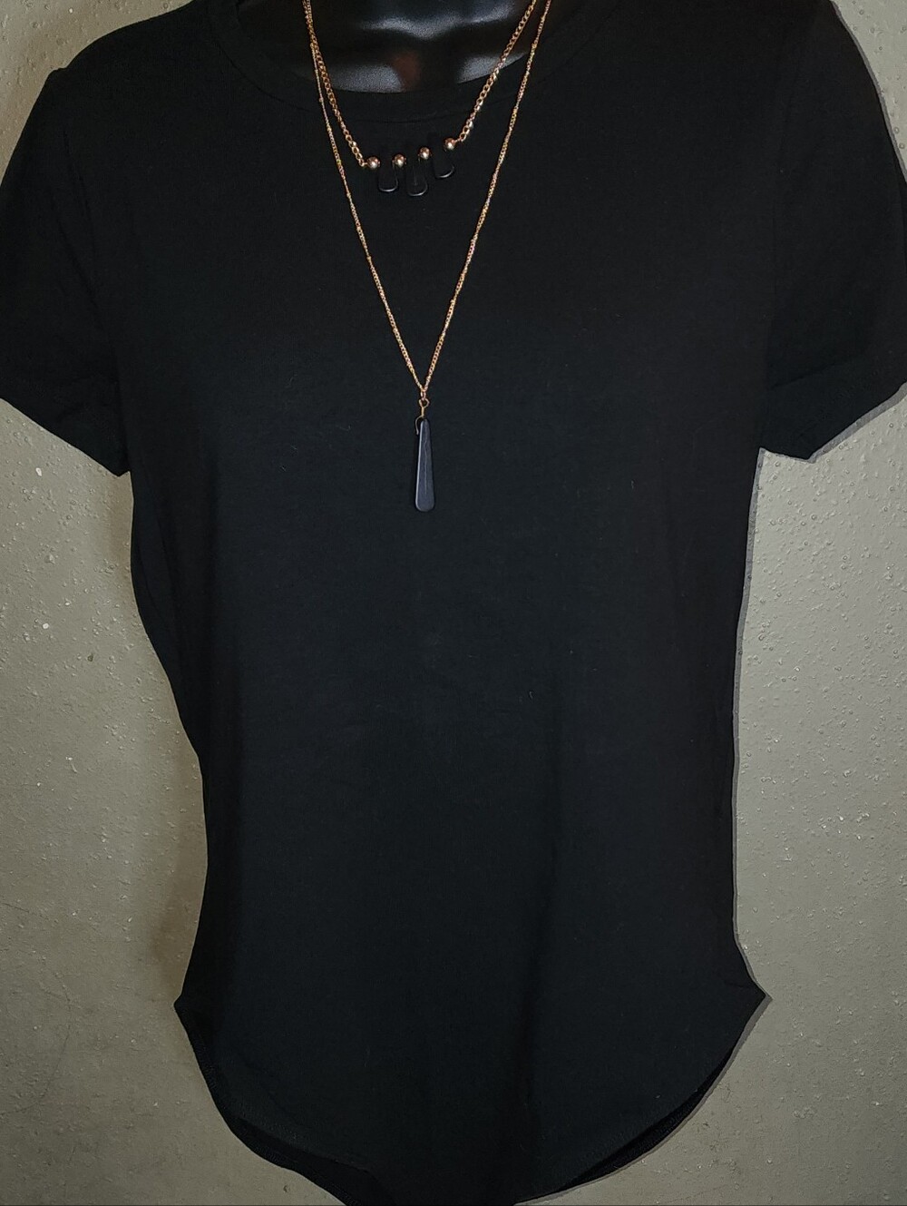 GAP Black Short-Sleeve Crewneck Bodysuit